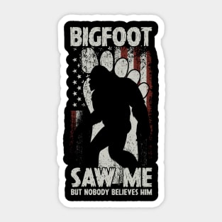 Vintage Bigfoot american flag Sticker